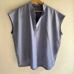 Figs Technical Collection Blue-Gray Sleeveless Scrub Shirt Mens Size XL